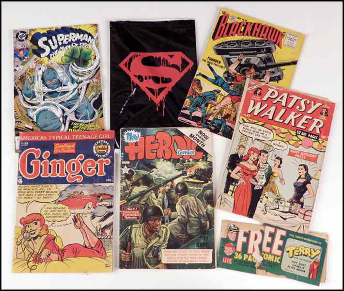 Appraisal: GROUP OF COMIC BOOKS Comprising Ginger No Heroic No Blackhawk