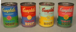 Appraisal: Set ANDY WARHOL Campbell's Tomato Soup Cans Re Set ANDY