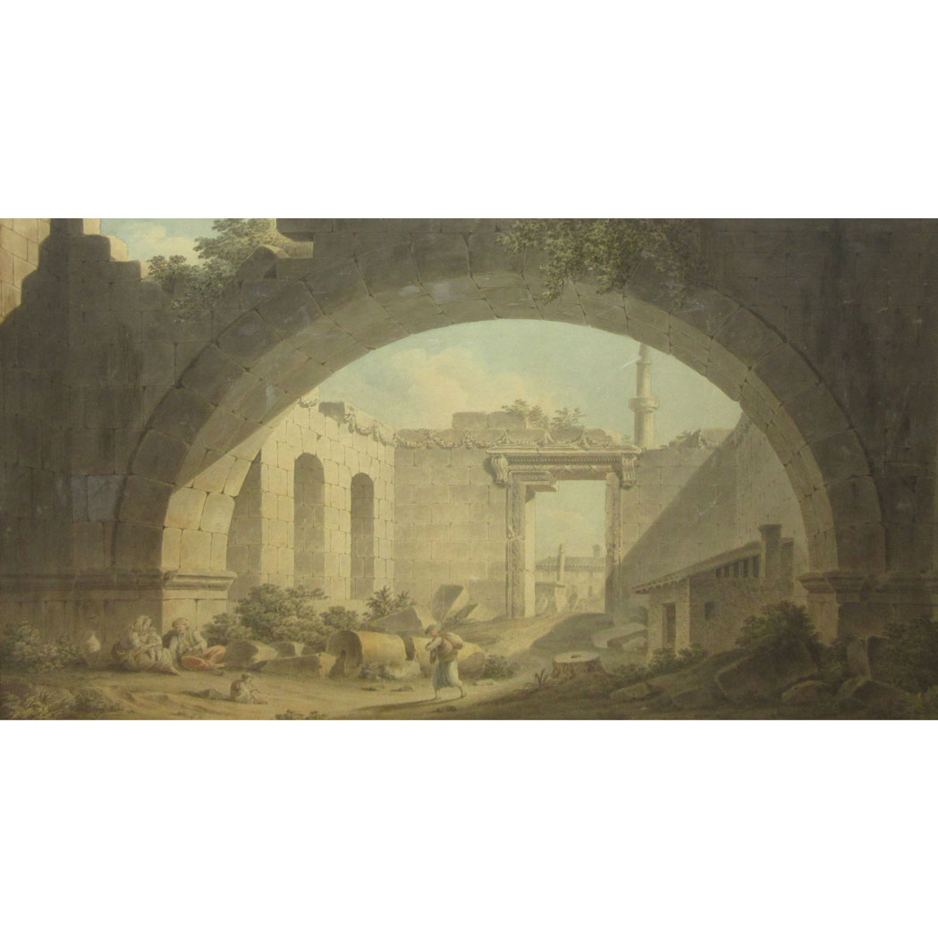 Appraisal: Giovanni Volpato Italian - The Temple of Augustus at Ankara