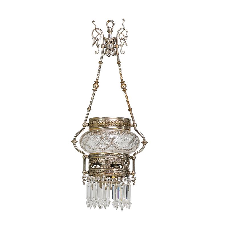 Appraisal: ENGLISH CUT CRYSTAL HALL FIXTURE Condition Report