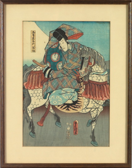 Appraisal: Utagawa Kunisada III Japanese - Warriors Kabuki Actors and Geisha