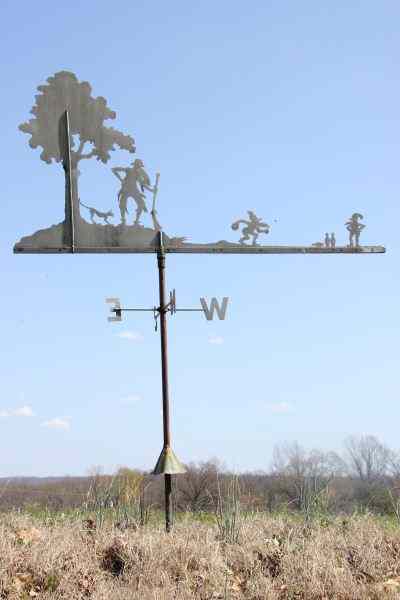 Appraisal: Rip van Winkle Weathervane th century cast aluminum directional weathervane