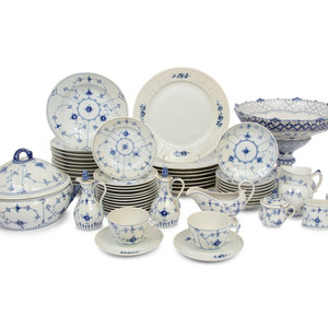 Appraisal: A Group of Bing Grondahl Blue Traditional Porcelain Dinnerware th