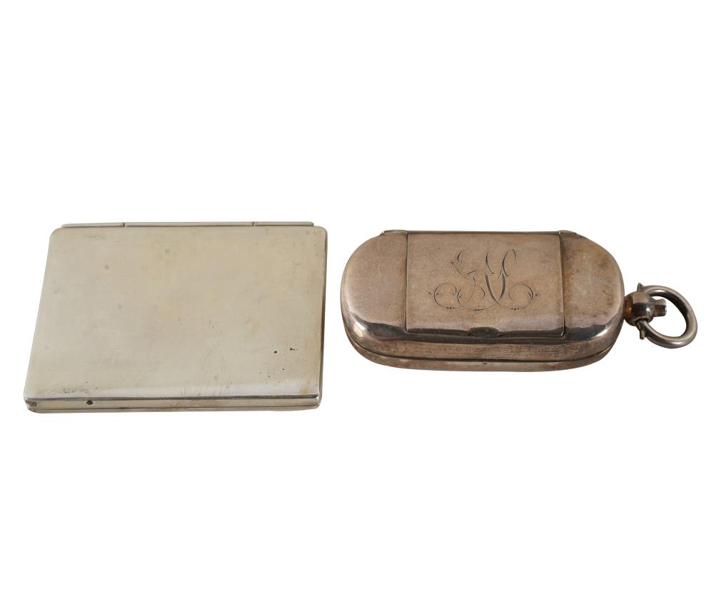 Appraisal: TWO SILVER TRAVEL ARTICLESthe first a Tiffany Co hinged double