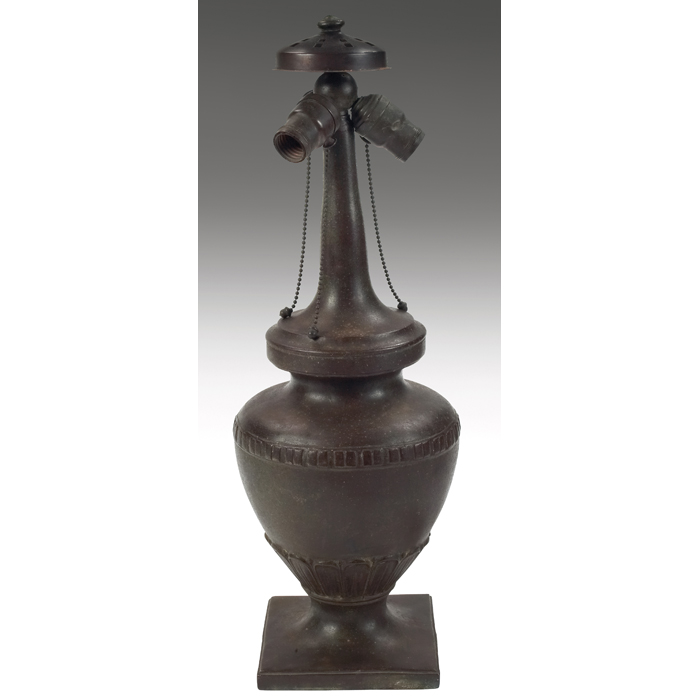 Appraisal: Handel lamp base three-socket fixture on a base with geometric