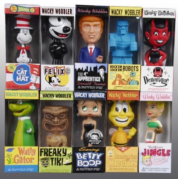 Appraisal: Lot of Contemporary Funko Wacky Wobblers Description All in original