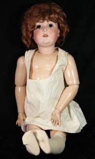 Appraisal: Kestner mold bisque head doll Kestner mold bisque head doll