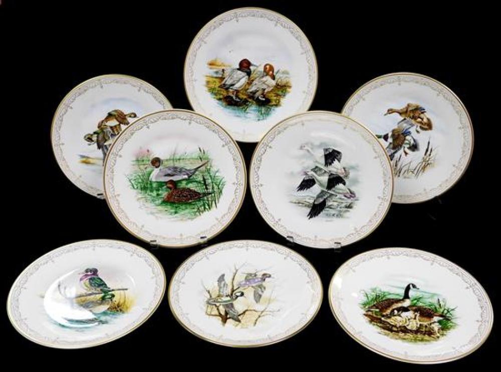 Appraisal: Boehm Water Birds of North America eight porcelain plates gilt