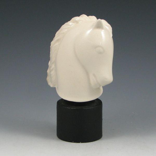 Appraisal: Wayland Gregory horse bust in white and black Signed Wayland