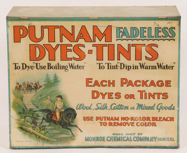 Appraisal: Putnam dye cabinet hinged litho door label on four sides