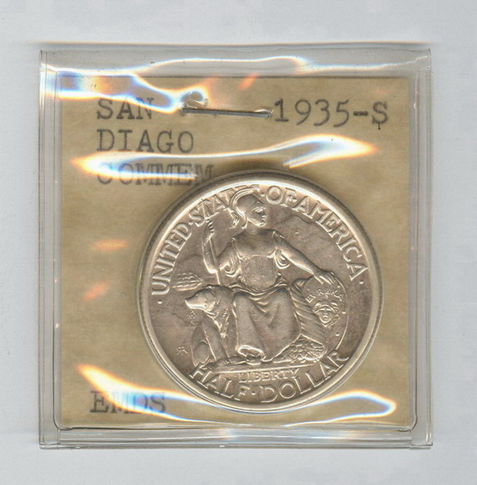 Appraisal: -S SAM DIEGO COMM HALF DOLLAR