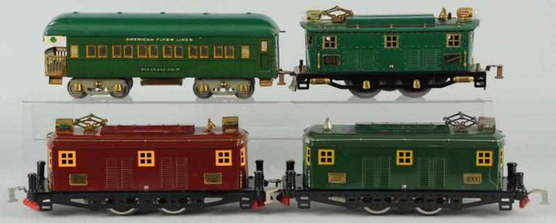 Appraisal: Lot of American Flyer Train Engines Cars American Standard gauge