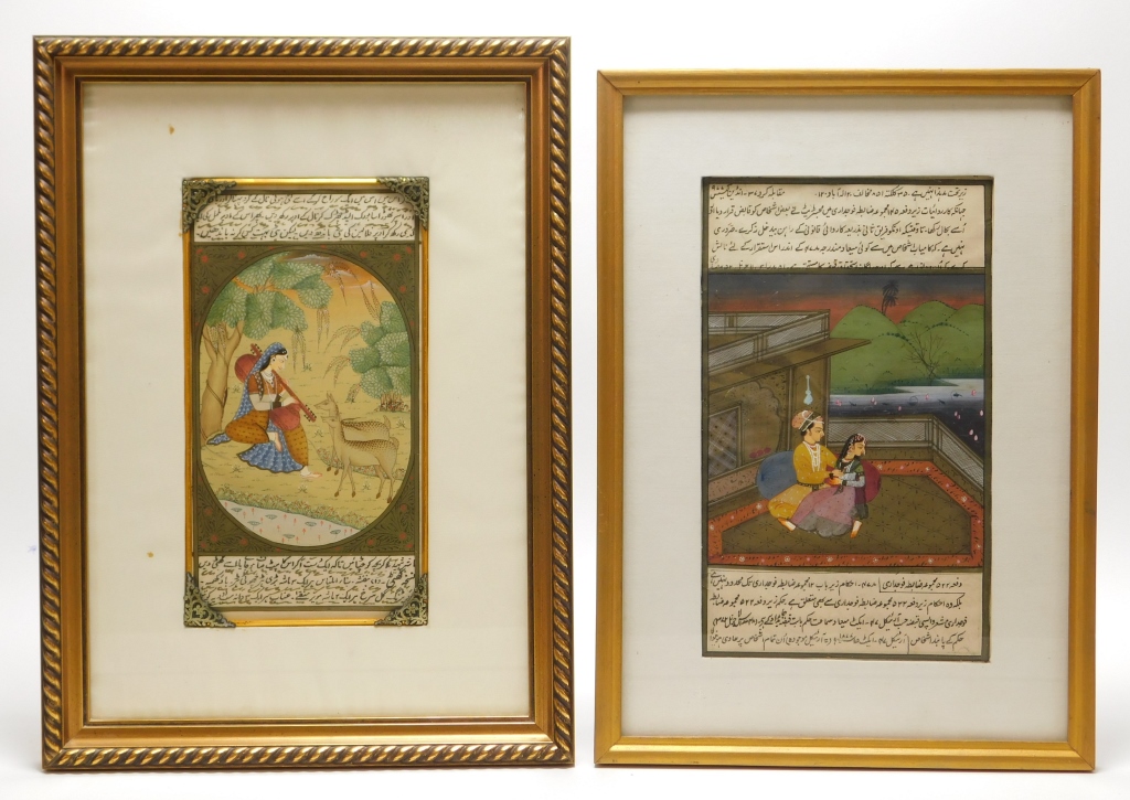 Appraisal: PC INDIAN MINIATURE RAGMALA PAINTINGS India th CenturyIncludes two illuminated