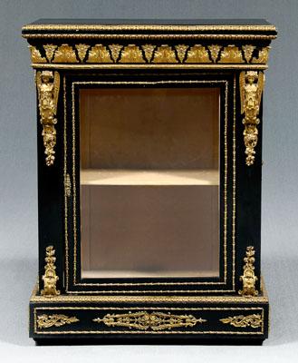 Appraisal: Fine Louis Philippe vitrine ebonized surface with elaborate bronze mounts