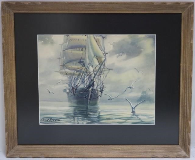 Appraisal: LOUIS SYLVIA - SOUTH DARTMOUTH ARTIST FRAMED AND GLAZED WATERCOLOR