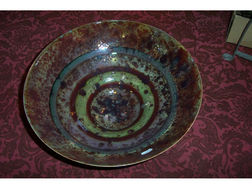 Appraisal: A large Studio bowl by Sutton Taylor with lustred glaze