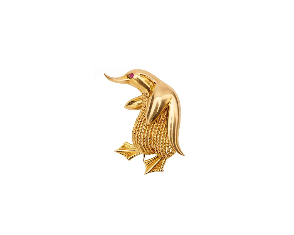 Appraisal: CARTIER K Gold Penguin Brooch CARTIER K Gold Penguin Brooch