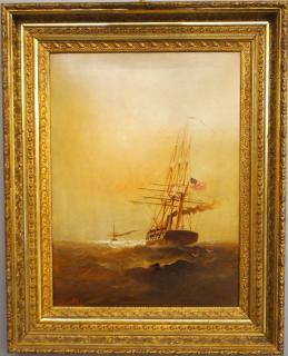 Appraisal: Stuart Nautical painting Stuart n d late th century American