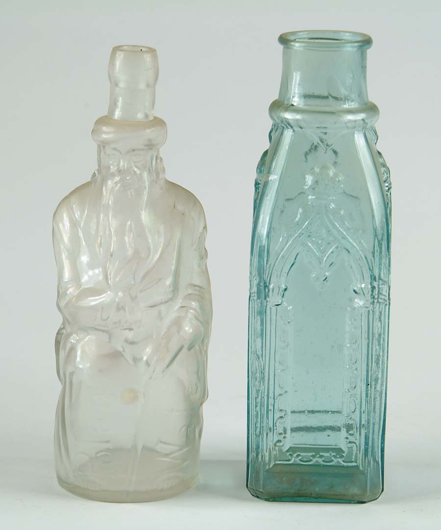 Appraisal: AQUA CATHEDRAL PICKLE AND POLAND SPRING WATER BOTTLE - Pickle