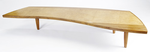 Appraisal: GEORGE NAKASHIMA WIDDICOMB Coffee table in walnut and bird's eye