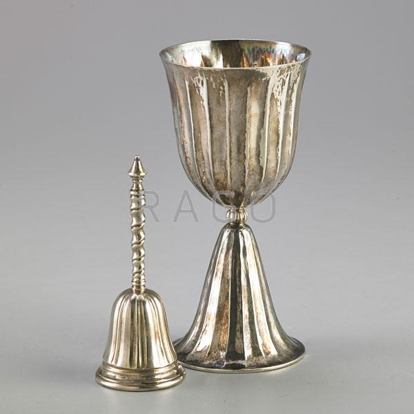 Appraisal: BUCCELLATI STERLING BELL AND WINE GOBLET Condition Report