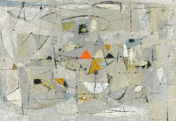 Appraisal: Robert Knipschild American - Untitled Abstract Composition signed and dated