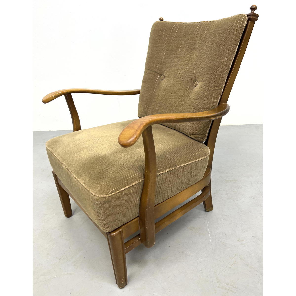 Appraisal: Parker Knoll Lounge Chair with Blond wood Frame Dimensions H