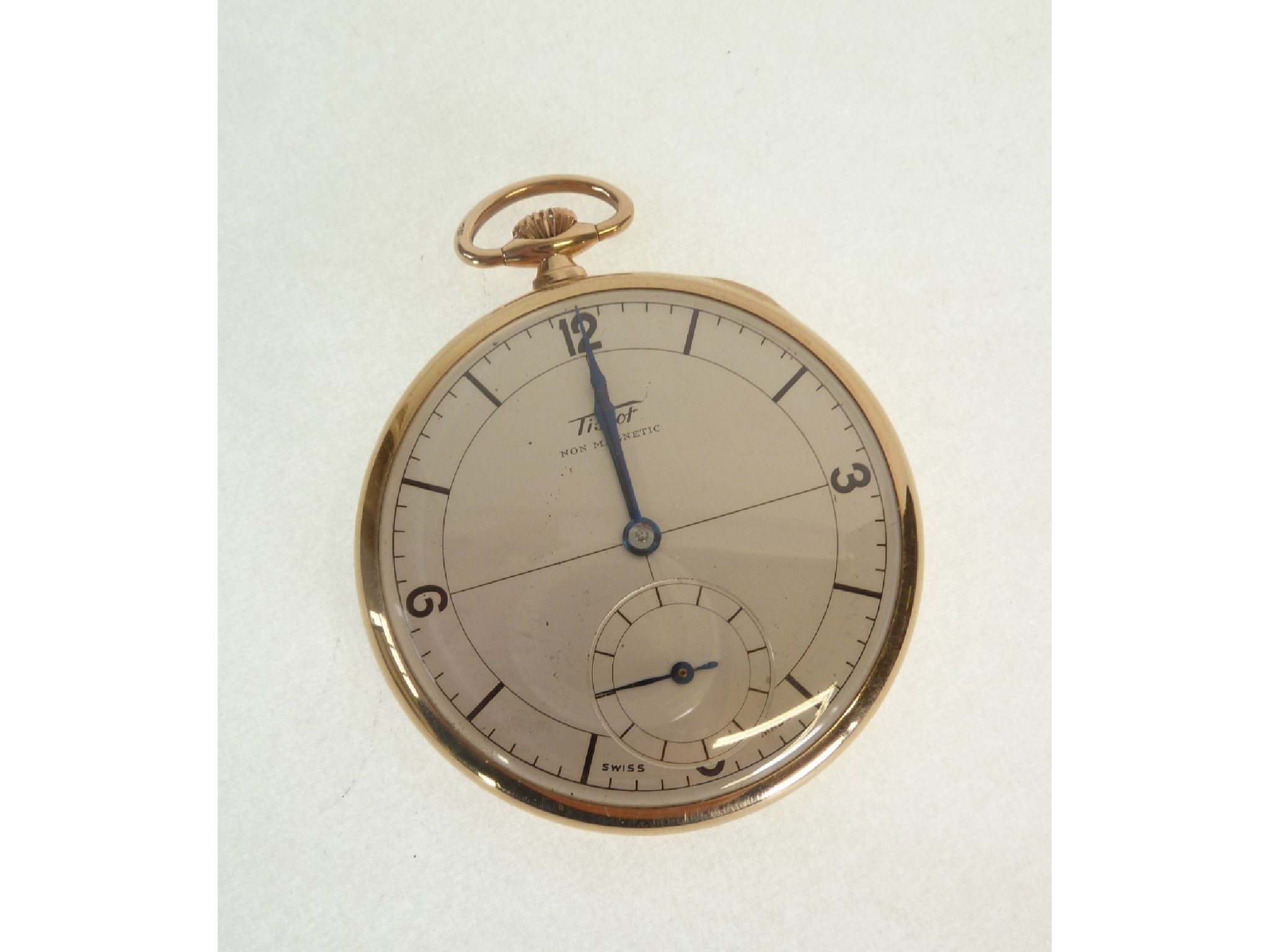 Appraisal: A GENT'S TISSOT CT GOLD NON-MAGNETIC DRESS POCKET WATCH with