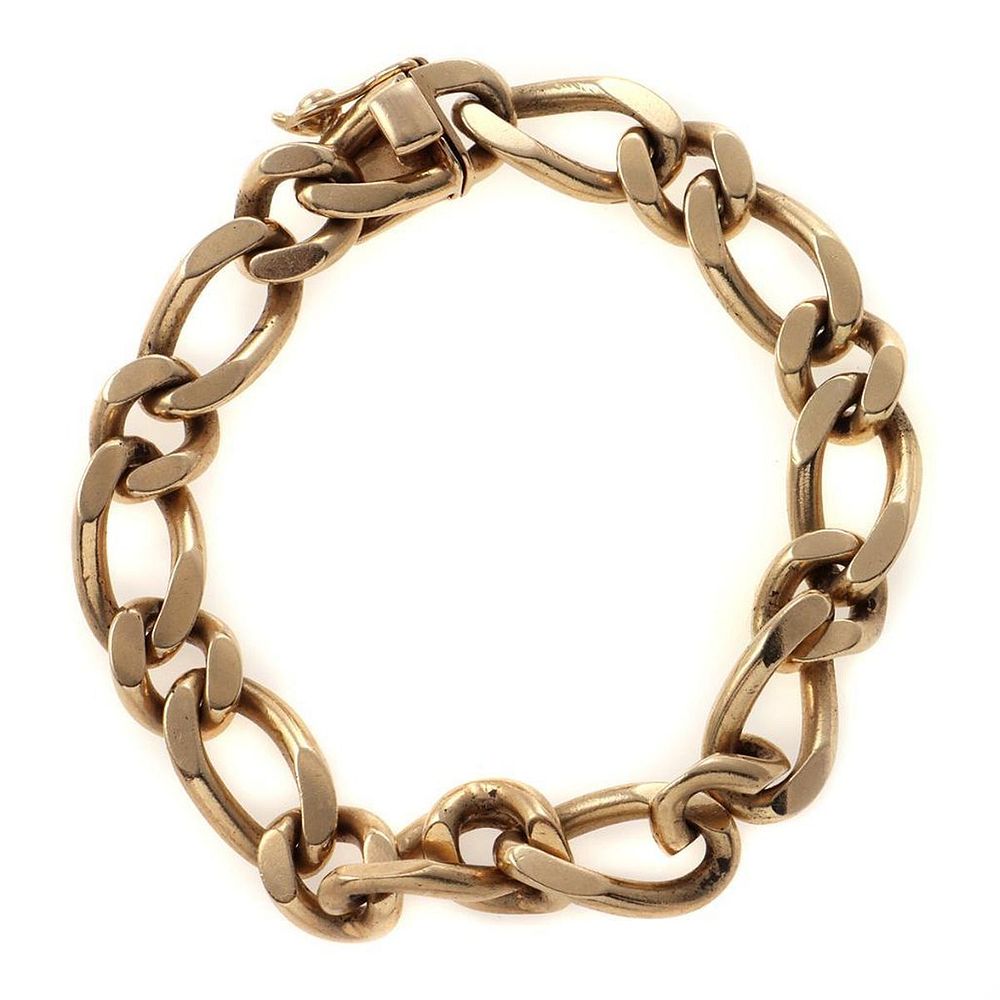 Appraisal: k gold curb link bracelet weighing approximately grams length in