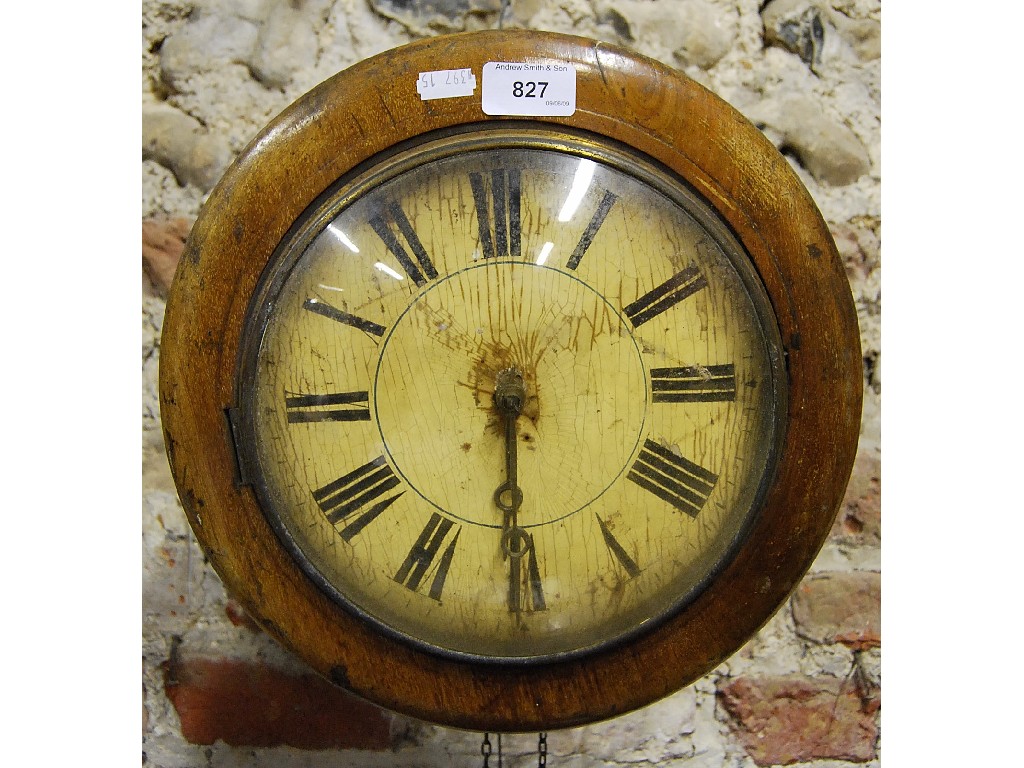 Appraisal: A th century Black Forest type post office clock having