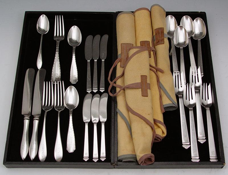 Appraisal: STERLING FLATWARE TO INCLUDE TIFFANY CO HAMPTON To include pieces