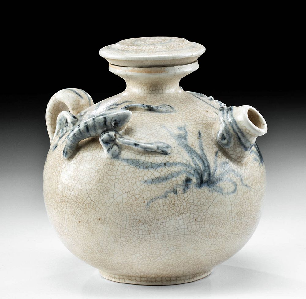 Appraisal: th C Vietnamese Anamese Porcelain Teapot First Time At Auction