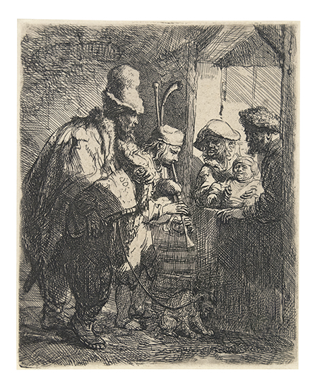 Appraisal: REMBRANDT VAN RIJN The Strolling Musicians Etching circa x mm