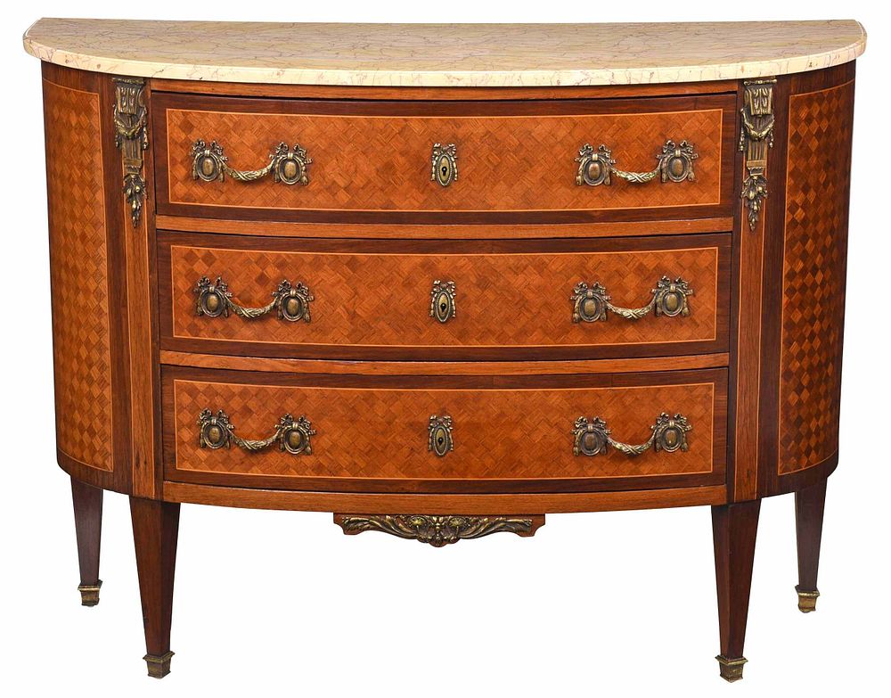 Appraisal: Louis XVI Style Marble Top Commode French probably th century