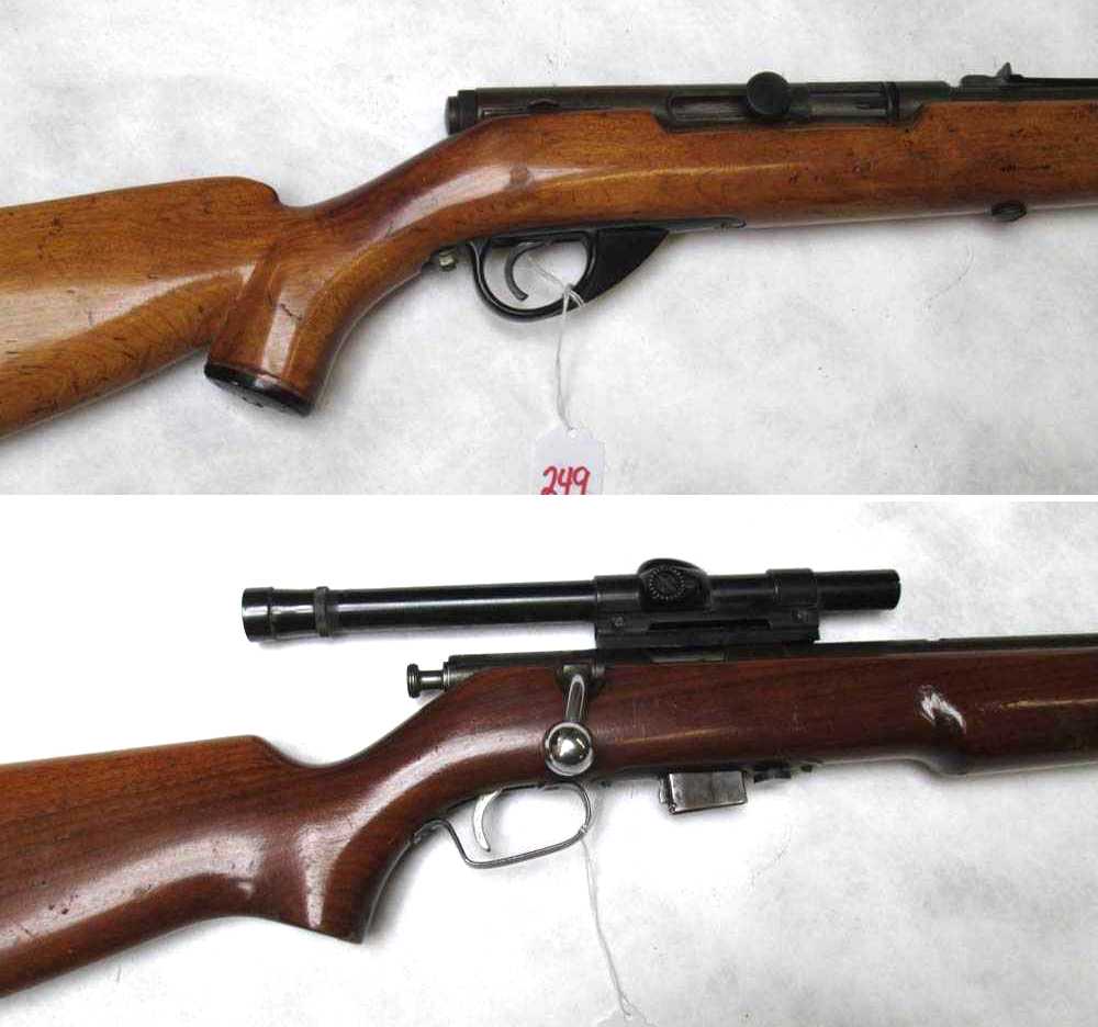 Appraisal: TWO LONG RIFLE CALIBER RIFLES Wards Westernfield No bolt action