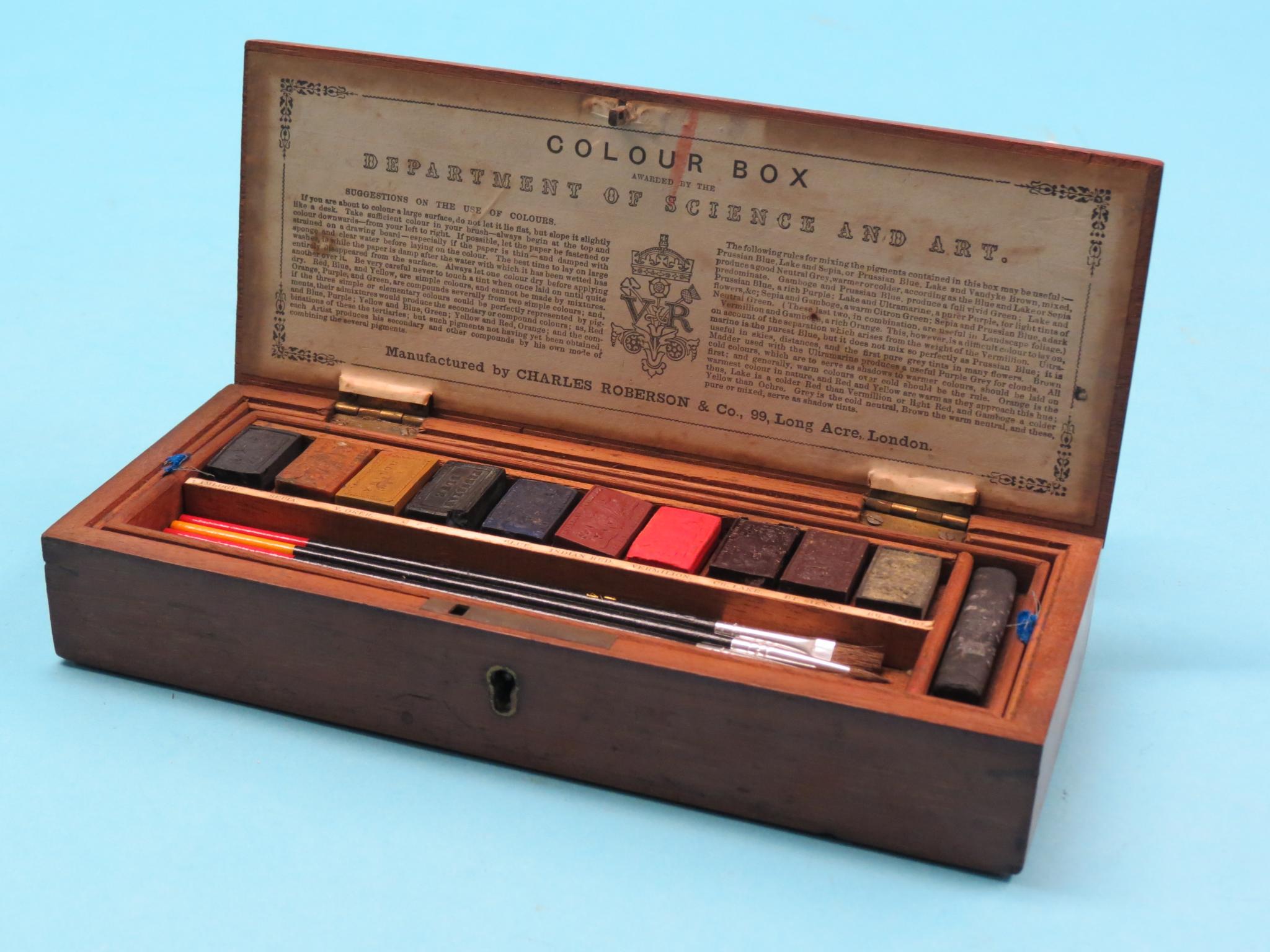 Appraisal: A th century Colour Box C Roberson Long Acre London