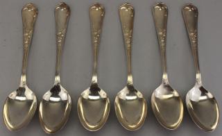 Appraisal: French Ercuis Silver Spoons French Ercuis Silver Spoons Marked near