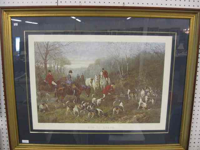 Appraisal: Fox Hunt Print ''Run to Earth'' after Haywood Hardy image