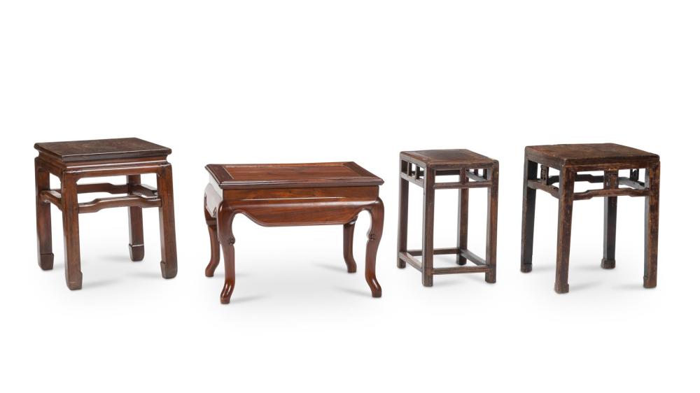 Appraisal: A group of Chinese side tables th th century Comprising