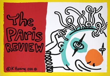 Appraisal: KEITH HARING - THE PARIS REVIEW Silkscreen in colors x