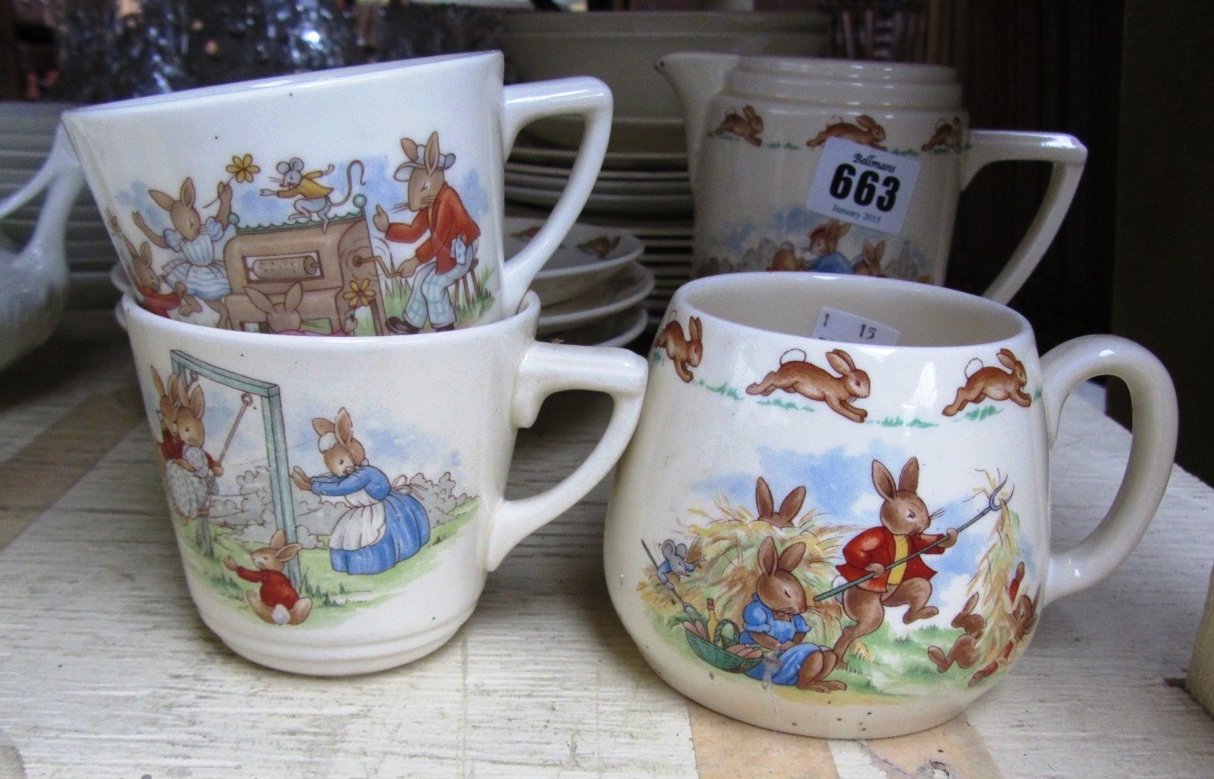 Appraisal: A group of Royal Doulton Bunnykins wares and a pair