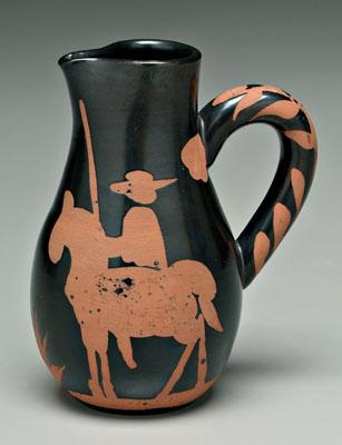 Appraisal: Picasso ceramic pitcher Pablo Picasso Spanish - partially glazed earthenware