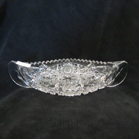 Appraisal: Cut Glass Canoe Dish brilliant period x excellent