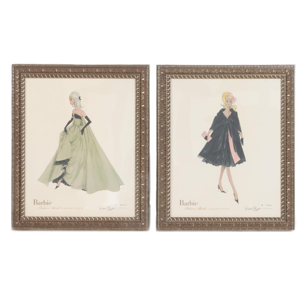 Appraisal: TWO ROBERT BEST BARBIE LIMITED EDITION OFFSET LITHOGRAPHS H X