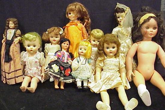 Appraisal: Collection of rubber hard plastic celluloid dolls in various conditions