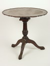 Appraisal: TEA TABLE - Custom mahogany Chippendale style pie crust tilt