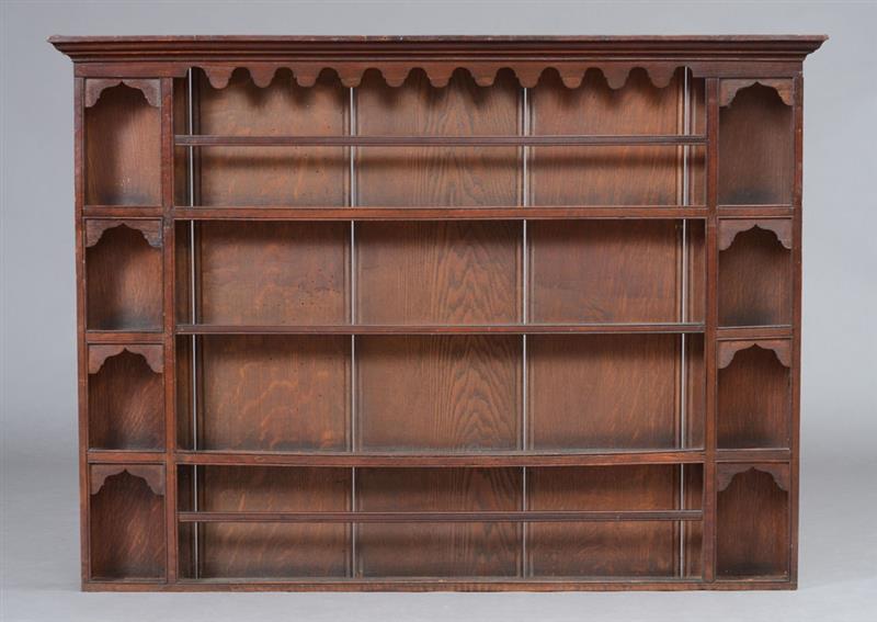 Appraisal: Welsh Stained Oak Shelf x x in Estimate -