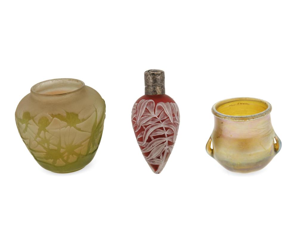 Appraisal: A group of art glass cabinet items First-Quarter th Century