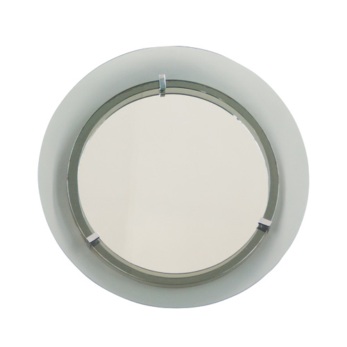 Appraisal: VECA Circular mirror in smoked glass frame VECA Made in