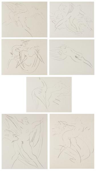 Appraisal: Seven Drypoint Etchings by Reuben Nakian NY CT - drypoints